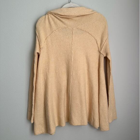 Free People Butter Yellow Wool Blend Cowl Neck Sweater Women's Small - Picture 3 of 7
